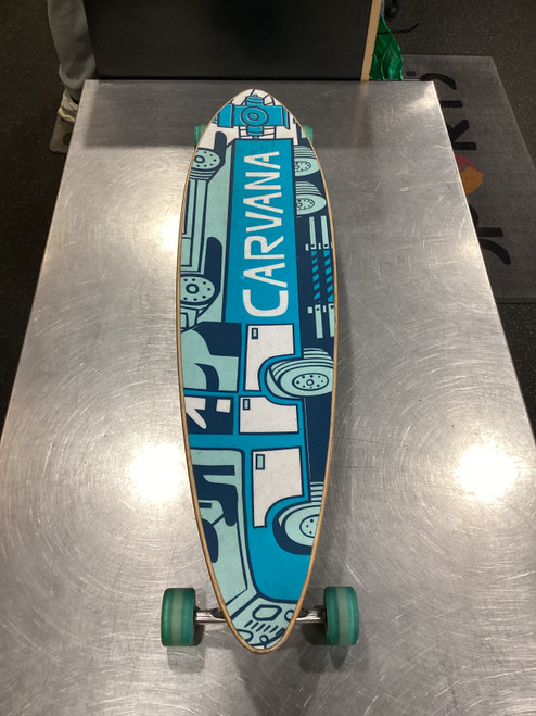 Vist Large View of Product Image Which is Used CARVANA LONGBOARD Complete Skateboard Carolina Blue Long