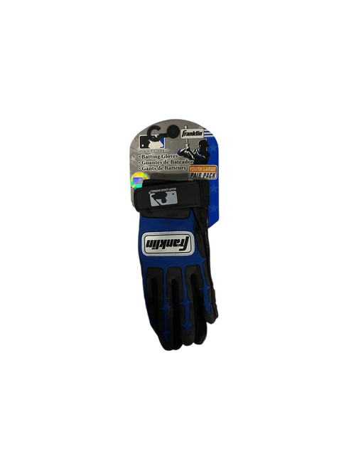 Vist Large View of Product Image Which is Used Franklin BB/SB Batting Gloves Royal Blue LG