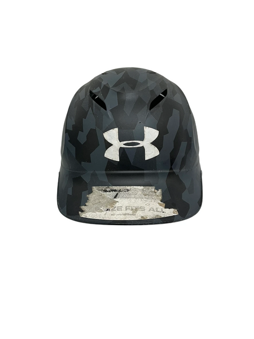 Vist Large View of Product Image Which is Used Under Armour Adult OSFM Batting Helmet No Mask Grey Camo
