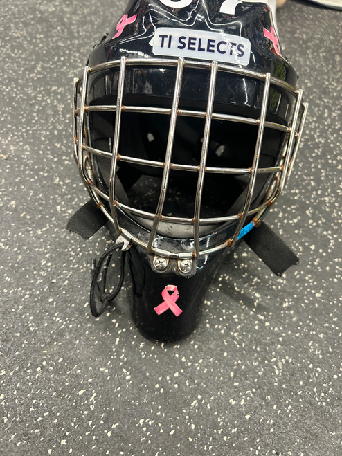 Vist Large View of Product Image Which is Used CCM GFL1.5 JR Junior Goalie Helmet/Mask Black One Size