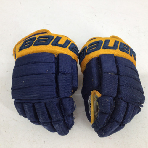 Vist Large View of Product Image Which is Used Bauer PRO SERIES SR 13 IN HOCKEY GLOVES Senior Gloves Navy Blue 13"