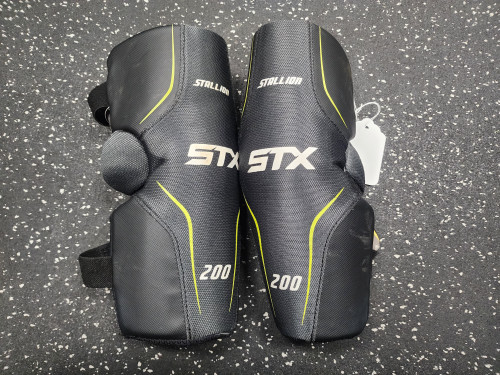 Vist Large View of Product Image Which is Used STX 200 Lacrosse Arm Pads/Guards Black MD