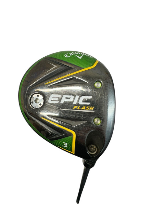 Vist Large View of Product Image Which is Used Callaway EPIC FLASH Mens Fairway Wood RH Black 3 Wood