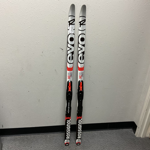 Vist Large View of Product Image Which is Used Rossignol EVO ACTION Boys XC Ski/Binding White/Black/Red 130 cm