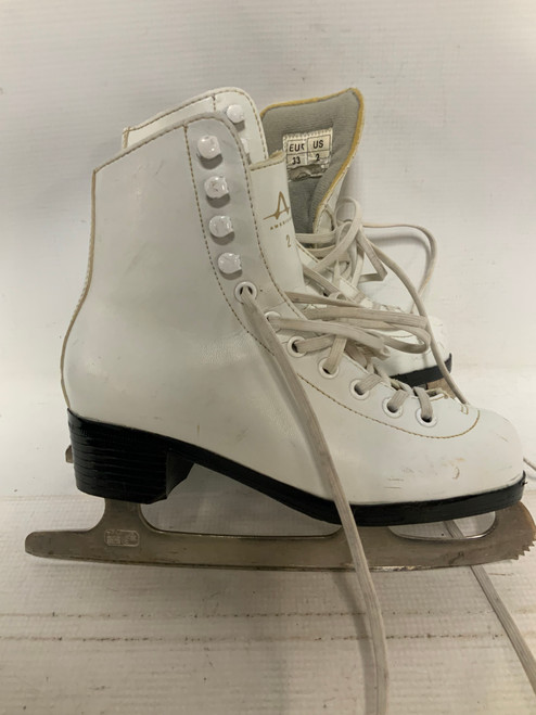 Vist Large View of Product Image Which is Used American Athletic WHITE Girls Figure Skate White Junior 02