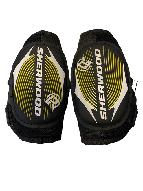 Vist Large View of Product Image Which is Used Sher-wood R Youth Elbow Pads LG