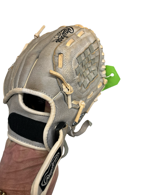 Vist Large View of Product Image Which is Used Rawlings HIGHLIGHT 10 1/2 INCH BB/SB Glove RH Throw Grey 10 1/2"