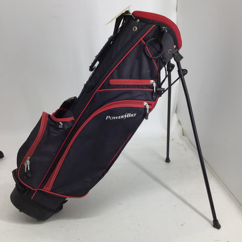 Vist Large View of Product Image Which is Used Powerbilt 4 WAY JR STAND BAG Jr Stand Bag Black