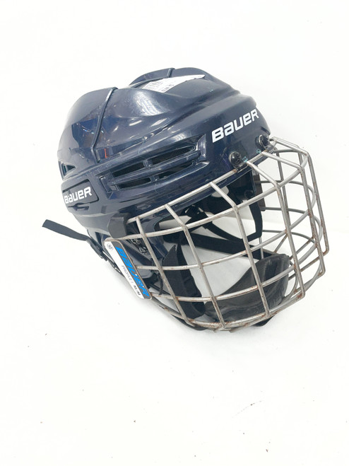 Vist Large View of Product Image Which is Used Bauer IMS 5.0 Helmet Cage Combo Navy Blue MD