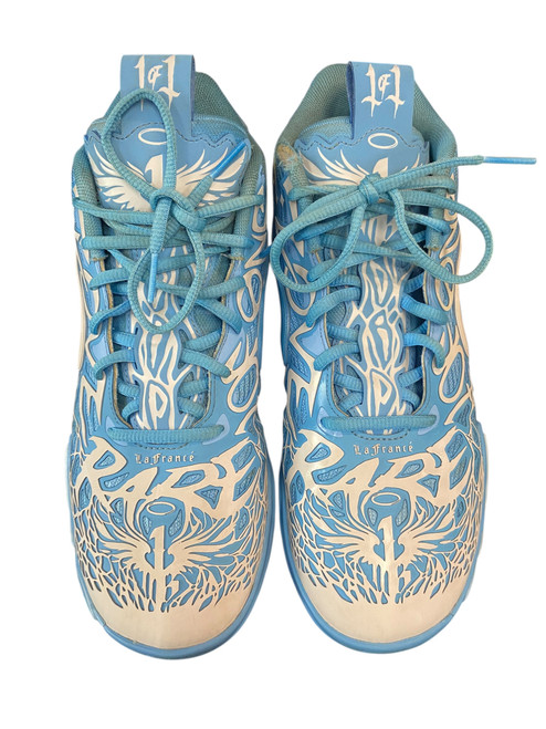 Vist Large View of Product Image Which is Used Puma Basketball Shoes M Carolina Blue Senior 7.5