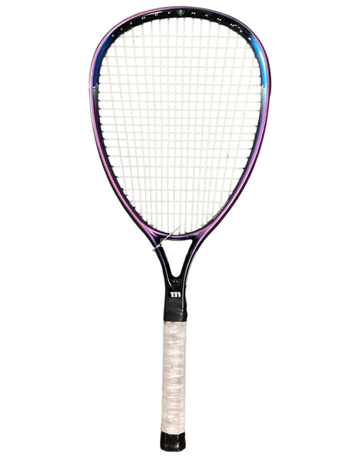 Vist Large View of Product Image Which is Used Wilson SLEDGE HAMMER 3.8 Womens Tennis Racquet Purple 3 3/8"