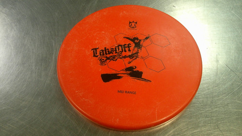 Vist Large View of Product Image Which is Used CROWN ME TAKE OFF Disc Golf Mid Range Orange
