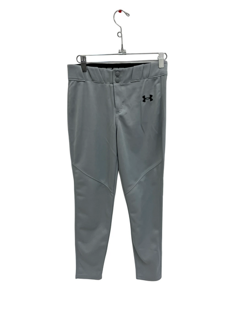 Vist Large View of Product Image Which is Used Under Armour Yth MD OB Grey Baseball Pants