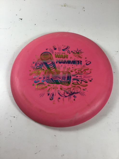 Vist Large View of Product Image Which is Used BLACK ZOMBIE WARHAMMER Disc Golf Putter Pink 153g