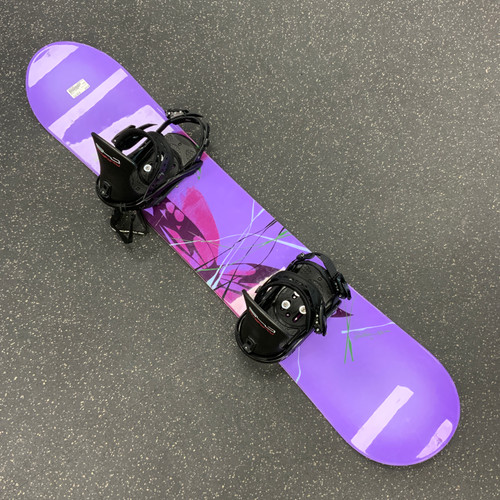 Vist Large View of Product Image Which is Used Burton FEATHER Womens Board/Bindings Purple 143 cm