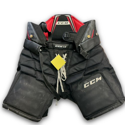 Vist Large View of Product Image Which is Used CCM CCM 1.9 SR MED GOALIE PANTS Senior Goalie Pant Black MD