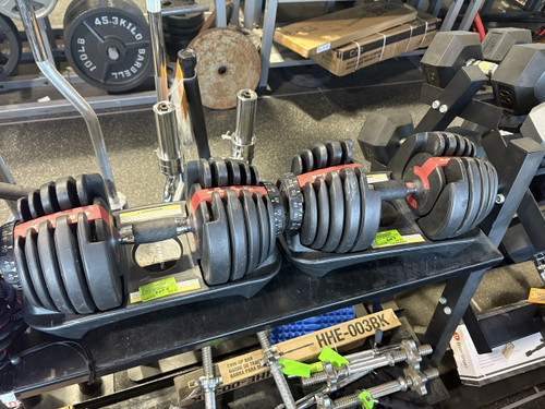 Vist Large View of Product Image Which is Used Bowflex Selecttech Adjustable Dumbbells 5-52.5 LB Pair