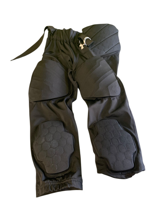 Vist Large View of Product Image Which is Used Under Armour Youth FB Integrated Pants Black SM