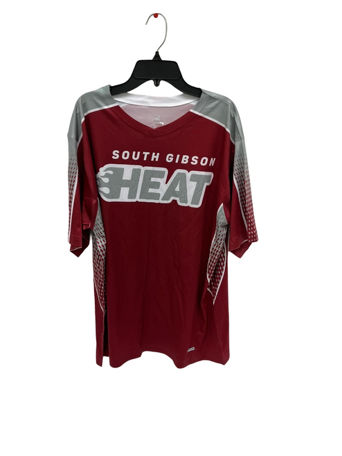 Vist Large View of Product Image Which is Used Champro Heat Mens LG Cardinal T-Shirt