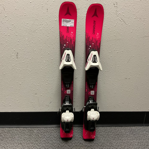 Vist Large View of Product Image Which is Used Atomic VANTAGE Girls DH Ski/Binding Pink 70 cm