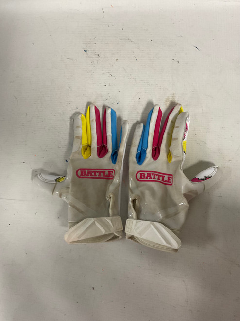Vist Large View of Product Image Which is Used Battle Sports RECEIVER GLOVES FB Gloves White MD