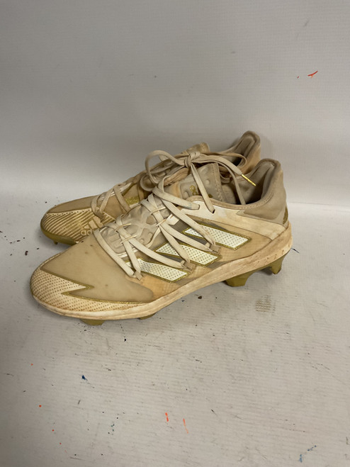 Vist Large View of Product Image Which is Used Adidas TURF SHOES BB/SB Cleats White Senior 9.5