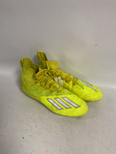 Vist Large View of Product Image Which is Used Adidas ADIZERO PRIMEKNIT Adult FB Cleats Optic Yellow Senior 10