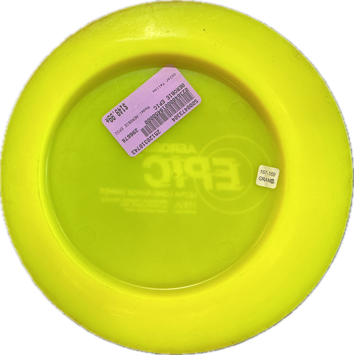 Vist Large View of Product Image Which is Used AEROBIE EPIC Disc Golf Driver Yellow