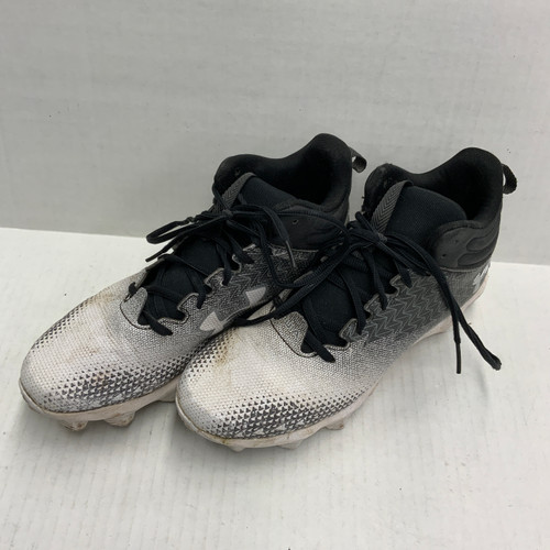 Vist Large View of Product Image Which is Used Under Armour Adult FB Cleats White Senior 8.5