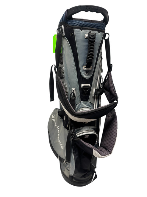 Vist Large View of Product Image Which is Used Taylormade Purelite 5-Way Golf Stand Bag Navy Blue