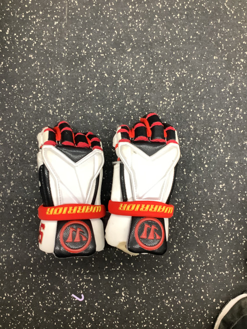 Vist Large View of Product Image Which is Used Warrior TEAM 91 Lacrosse Gloves Mens White LG