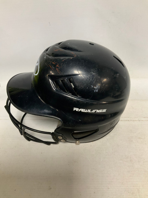 Vist Large View of Product Image Which is Used Rawlings RCFH Batting Helmet w/Mask Black MD