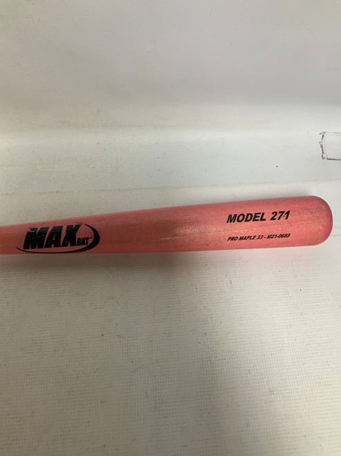 Vist Large View of Product Image Which is Used MAX BAT BB/SB Wood Bat Pink 33"