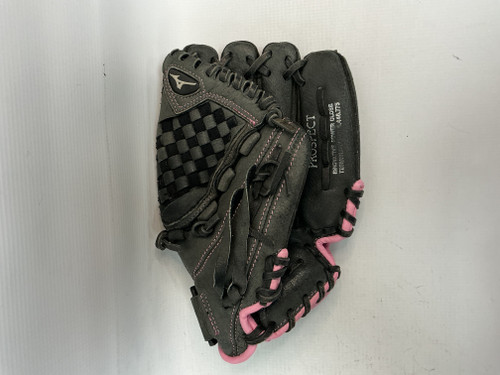 Vist Large View of Product Image Which is Used Mizuno PROSPECT BB/SB Glove RH Throw Black And Pink 11"