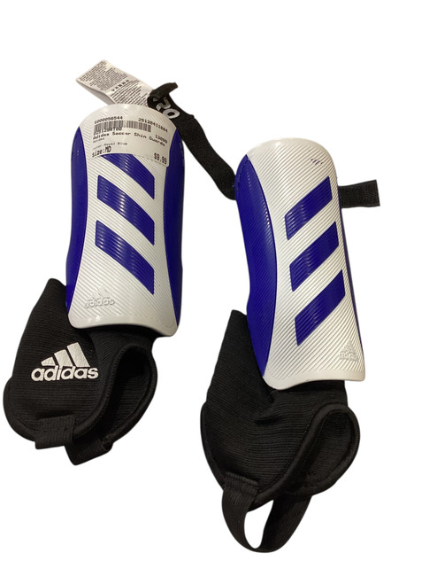 Vist Large View of Product Image Which is Used Adidas Soccer Shin Guards Junior Royal Blue MD
