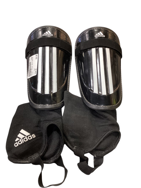 Vist Large View of Product Image Which is Used Adidas Soccer Shin Guards Adult Black LG