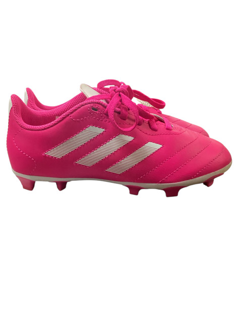 Vist Large View of Product Image Which is Used Adidas Soccer Cleats Pink Junior 01.5