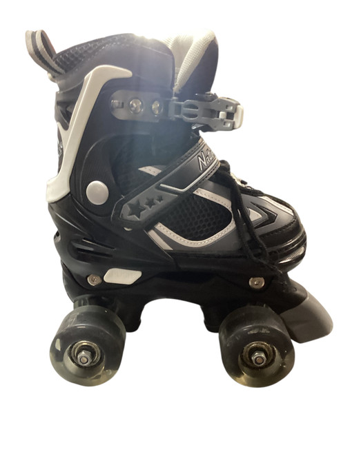 Vist Large View of Product Image Which is Used NATTORK ROLLER SKATES ADJ 10C-13C Child Roller Quad Skates Black Adjustable