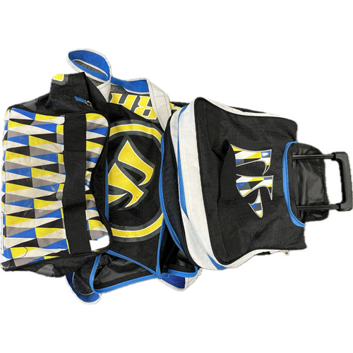 Vist Large View of Product Image Which is Used Warrior Youth Hockey Wheeled Bag Black