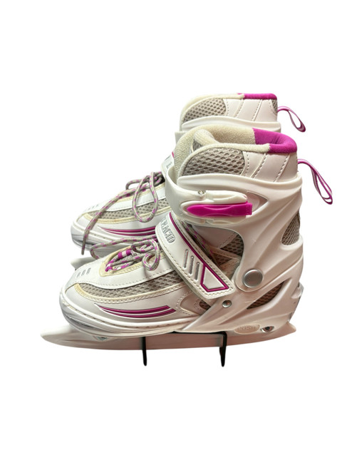 Vist Large View of Product Image Which is Used Lake Placid ADJ 1-4 Girls Figure Skate White Adjustable
