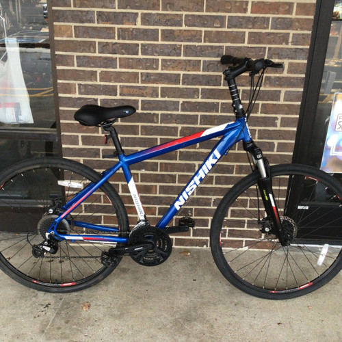 Vist Large View of Product Image Which is Used Nishiki ANASAZI MENS MD HYBRID Hybrid/City Bike Mens Royal Blue 54-55cm - MD Frame
