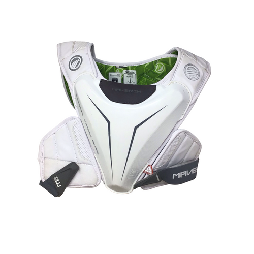Vist Large View of Product Image Which is Used STX CELL V 360+ Lacrosse Arm Pads/Guards White LG