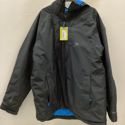 Vist Large View of Product Image Which is Used L.L. Bean Outerwear Heavy Jacket M Black And Royal Blue 3X