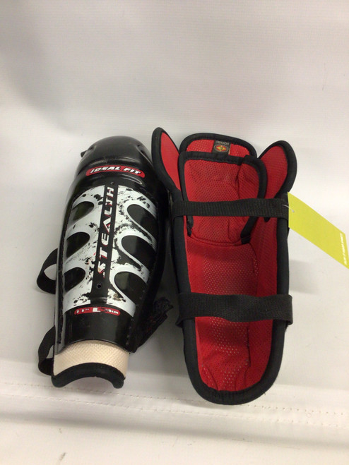 Vist Large View of Product Image Which is Used Easton STEALTH S1 Junior Shin Guards Black 11"