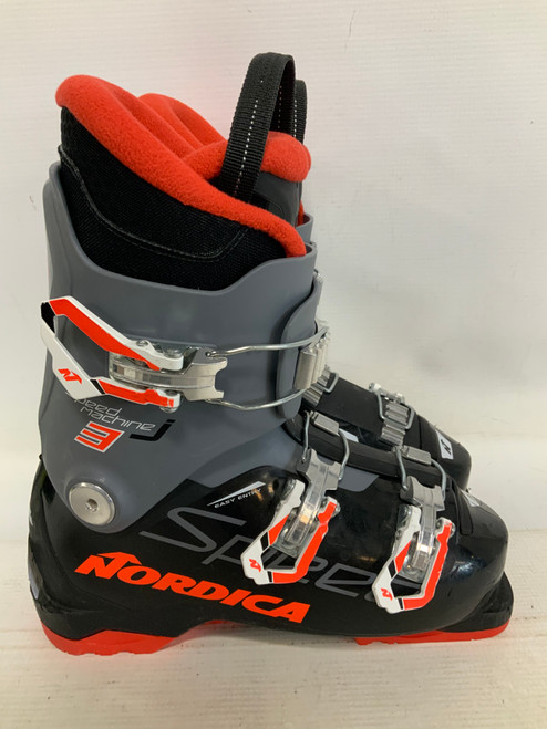 Vist Large View of Product Image Which is Used Nordica SPEED MACHINE 3 Boys DH Ski Boot Black And Red 230 MP - J05 - W06
