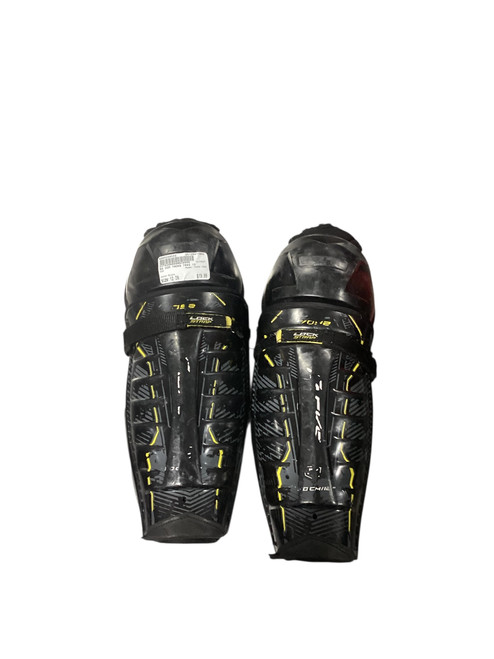 Vist Large View of Product Image Which is Used CCM TACKS 7092 Junior Shin Guards Black 12"
