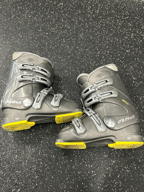 Vist Large View of Product Image Which is Used Alpina DISCOVERY J4 Boys DH Ski Boot Black 235 MP - J05.5 - W06.5