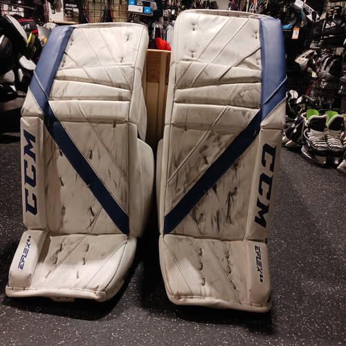 Vist Large View of Product Image Which is Used CCM EFLEX 5.9 Goalie Leg Pads Inter Royal Blue 31"