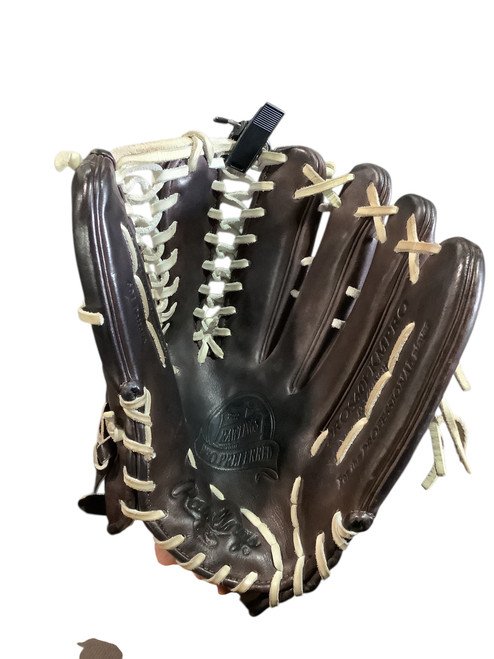 Vist Large View of Product Image Which is Used Rawlings PROS601-KMPRO BB/SB Glove RH Throw Brown 12 3/4"