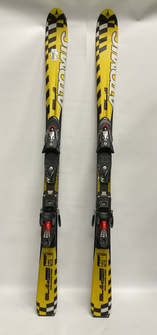 Vist Large View of Product Image Which is Used Atomic SL.12 BETA RACE Boys DH Ski/Binding Black And Gold 137 cm